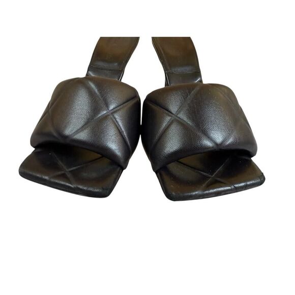 Bottega Veneta Lido 90 Black Quilted Leather Sandals Heels Size 38.5 - Picture 6 of 12